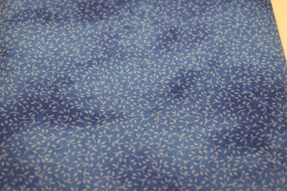 BLANK TEXTILES cotton fabric BLUE VINE TONAL BACKGROUND BLENDER  2 yards x 44" - Image 2 of 4