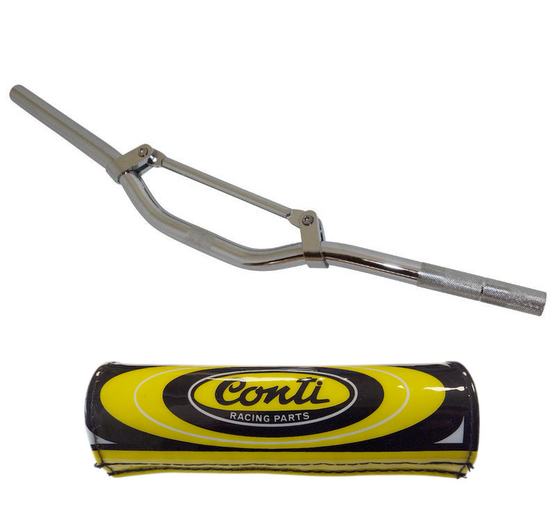 Guidon street alu poli Ø22 mm avec mousse Conti pour optimiser votre pilotage 50cc