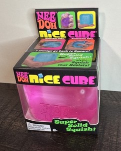 PINK Nee Doh Nice Cube Super Solid Squish New Schylling Needoh Fidget Authentic