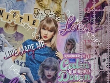 Custom 100% Cotton Woven Fabric Taylor Swift Singer Artist By The 1/4 Yard