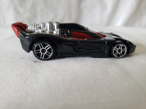 McDonalds Hot Wheels 2008 Pull Back Race Car 1:64 Black Red - Picture 3 of 6