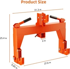 3-Point Quick Hitch to Category 1 & 2 Tractors 3000LBS Lifting Hitch Lower Arms