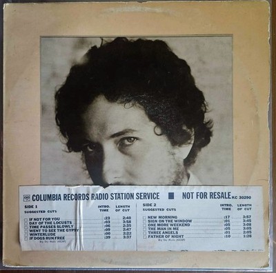 Bob Dylan New Morning LP with promo timing strip 1st issue