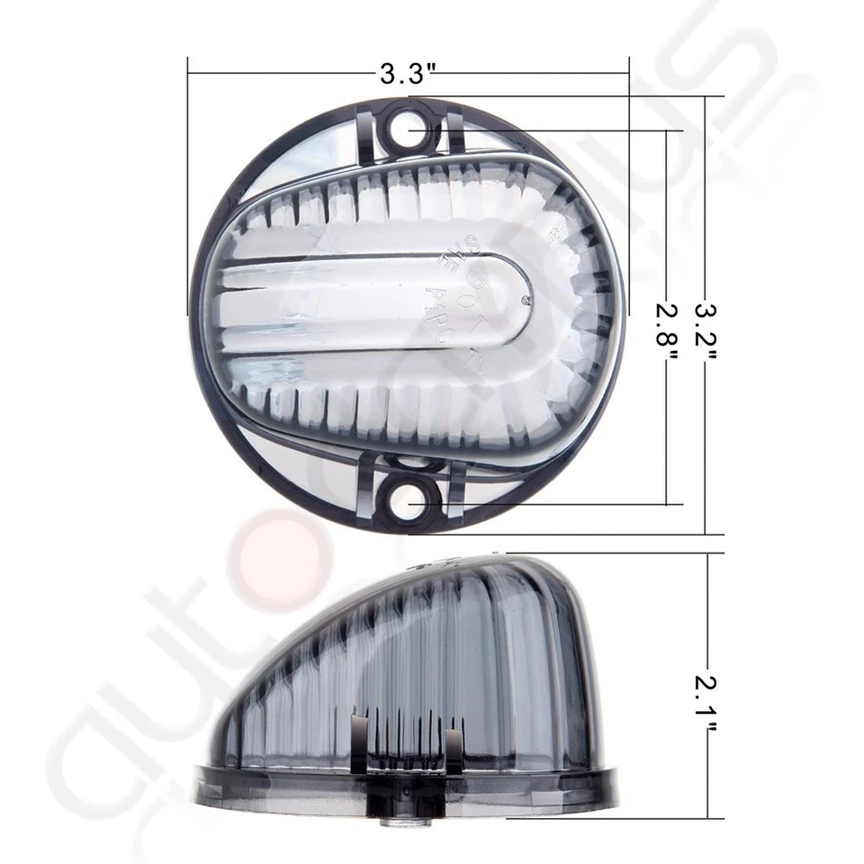 5x Luces LED blancas brillantes marcadoras de cabina de humo + interruptor de cableado para Chevy/GMC 73-87 Foto 3 de 4