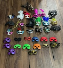 Large Lot of 33 Variety Beautiful Mardi Gras/Costume Masks