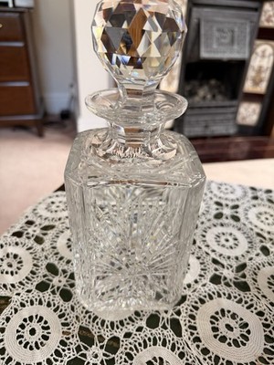 Edinburgh Vintage schwere Bleikristall Whisky Dekanter Star of Edinburgh