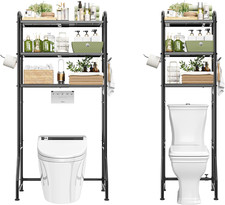 Simple Trending Expandable over the Toilet Storage Rack, Metal 3 Tier Bathroom