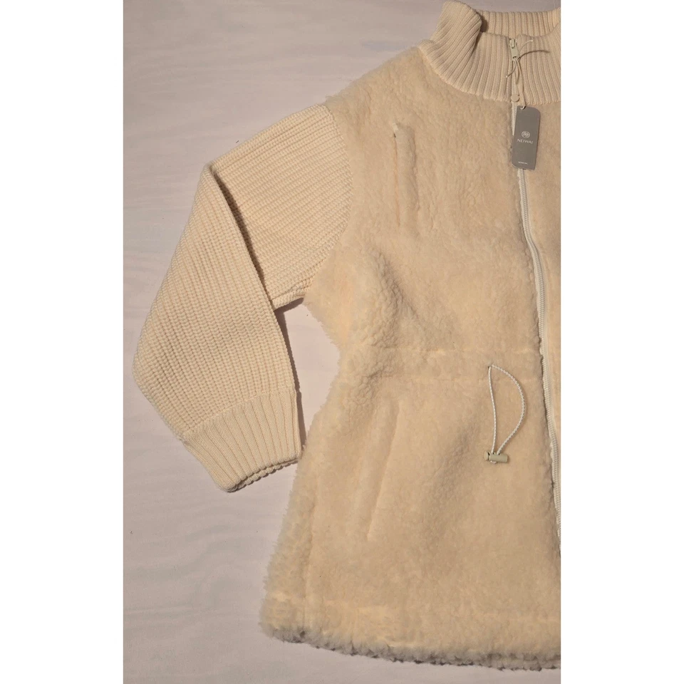 Chaqueta Neiwai Active Mármol Crema Polar Cremallera Suéter Mangas Tejidas EE. UU. 2 Foto 3 de 4