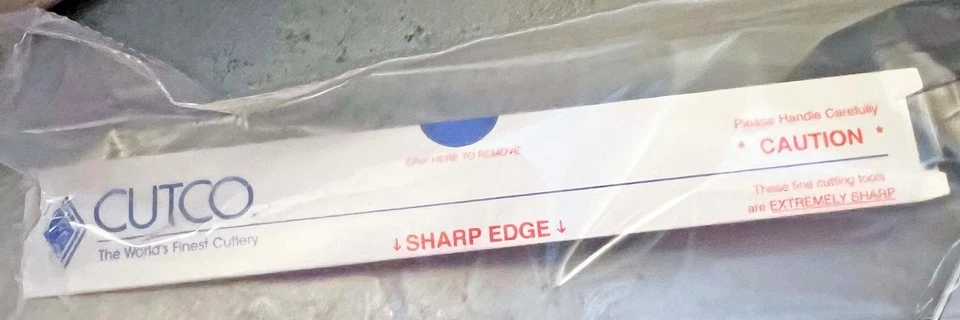 Cutco Santoku Style Trimmer 8" Serrated Blade Classic Black 3729 NIB Sealed - Image 4 of 4