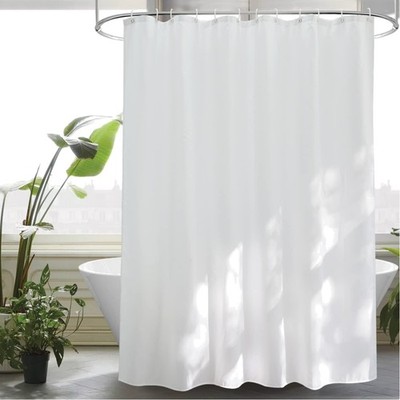 Extra-Long Shower Curtain 200 x 240 cm for Bathroom, Extra-Large White Textil...