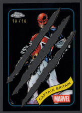Captain Britain 2025 Topps Chrome Marvel #151 Clawed Refractor Black 10/10