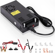12V Power Supply 360W 30A, AC to DC Converter 110v Medium, Black 0-30A
