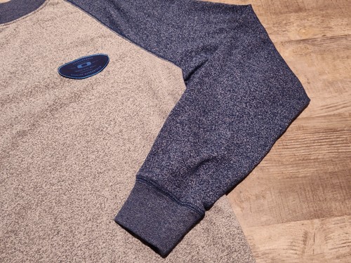 Oakley Mens Sweatshirt Raglan Style Pullover Gray & Blue Size Medium EUC - Picture 4 of 13
