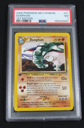 Donphan (1st Edition) graded PSA 7 for sale on eBay