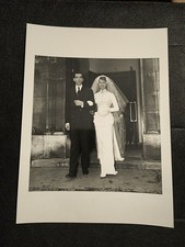 Großes Original Foto Hochzeit BRIGITTE BARDOT - ROGER VADIM 1952 (siehe Rückseite)