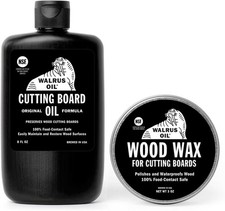 Cutting Board Oil and Wood Wax Set. For Cutting Boards, Butcher