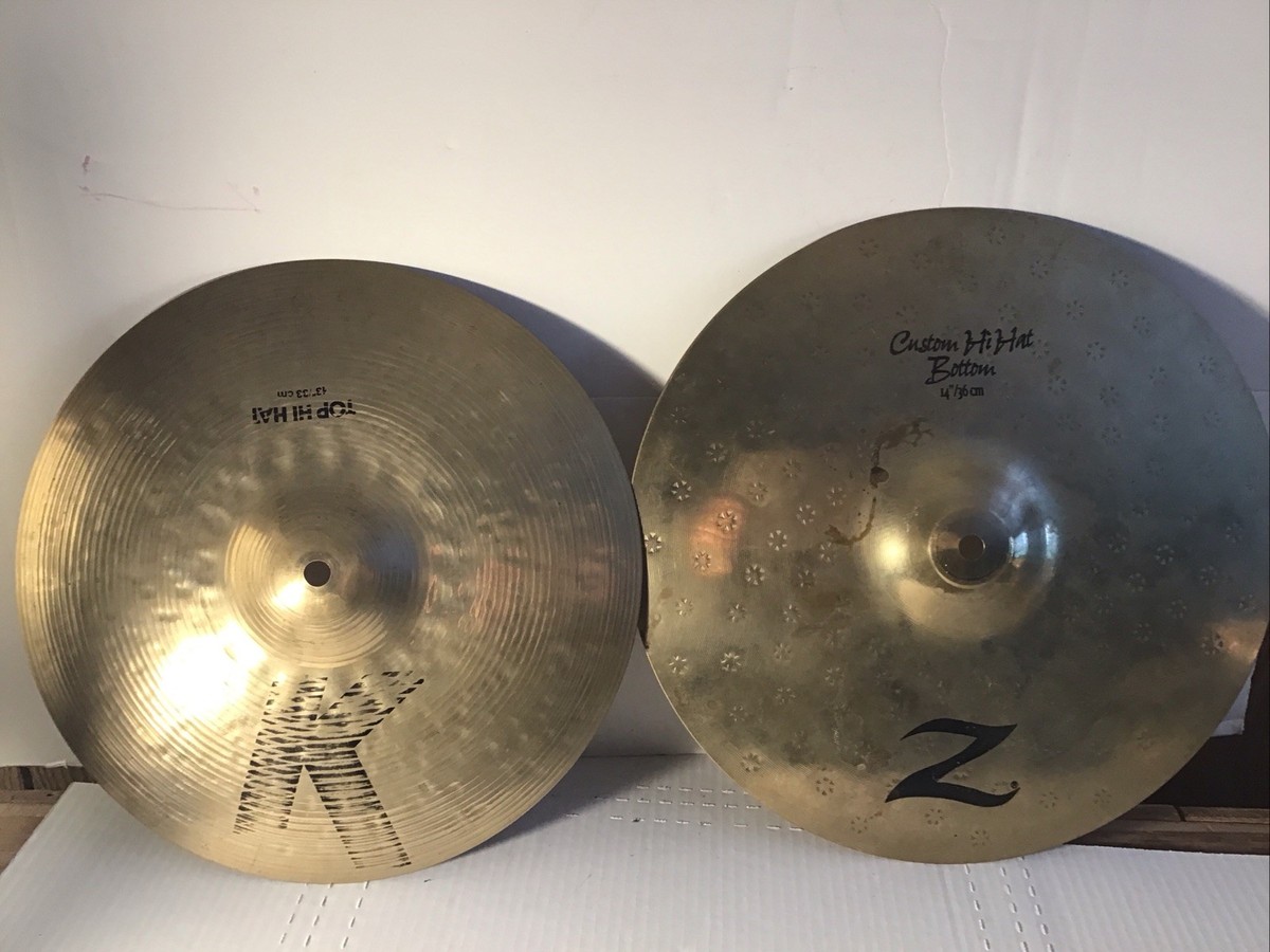 Zildjian Hi Hat Top Cymbal K 13” /33cm. Custom Z Bottom 14”/36cm K