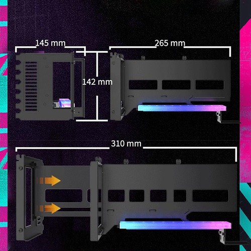 Vertikale Halterung der EZ-40 ARGB-Grafikkarte, PCIe 4.0 X16-Adapterkabel, 6893 - Photo 3/7