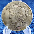 1924 Silver Peace Dollar - Philadelphia Mint - 90% Silver - F+ Details - Cleaned