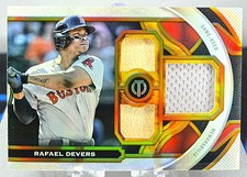 RAFAEL DEVERS 2023 TOPPS TRIBUTE GAME USED TRIPLE RELIC ORANGE /25 #TR-RD