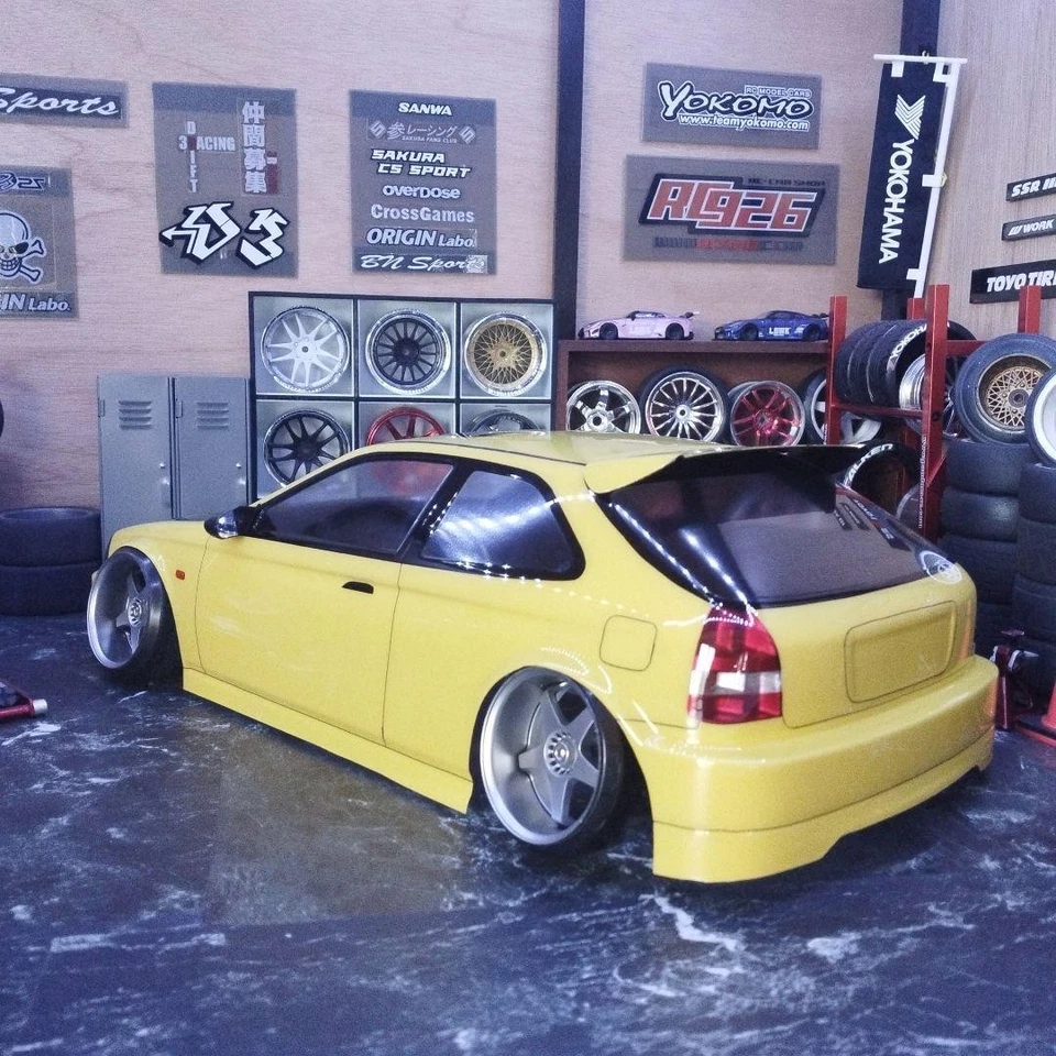 Unused Abc Hobby Honda Civic Ek 1/10 Rc Car Body Shell Unpainted Lexan Drift - Image 2 of 4