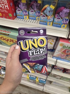 Mattel UNO Flip! Card Game Double Sided Deck Strategy Party Game New
