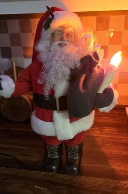 1992 Vintage Animated Santa Claus Tabletop Decoration Electric Christmas Figure 