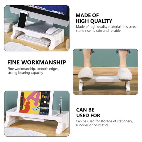 Increased Elevated Rack with Drawers Heightening Storage Computer Shelf - 第 9/12 張圖片
