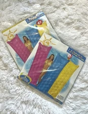 Intex The Wet Set Pool Beach Raft Lounger Tanning Bed Set Of TWO -Blue & Yellow