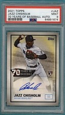 2021 Topps Jazz Chisholm 70 Years Of Topps Auto #JAZ PSA 9! Marlins!
