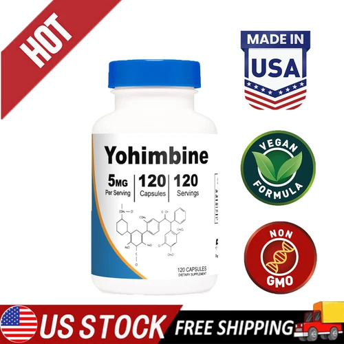 2×Nutrcost Yohimbine HCl 5mg  Unopened Gluten Free and Non-GMO USA Free Shipping