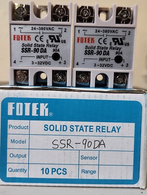 Fotek Solid State Relay SSR-90DA Module 3-32 VDC to 24-380 VAC, 90A max