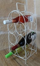 Weinregal Flaschenregal 7 Flaschen Flaschenständer Eisen weiß 83126 Deko Regal