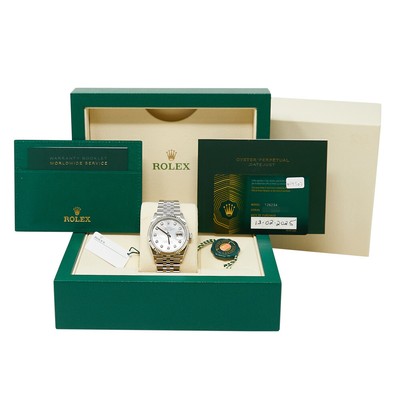 Rolex Datejust 36mm Mother Of Pearl Diamond Dial 126234 Watch!