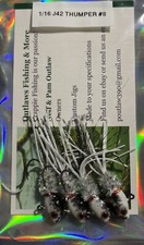Hand Tied Hackle Tail Crappie Jigs Made in The USA 1/16th Oz. #8,6,4,2 Hook New