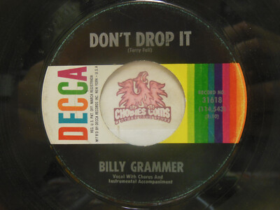 Billy Grammer   Don't Drop It / I Saw Your Face In The Moon, 45 RPM G+ (3N)