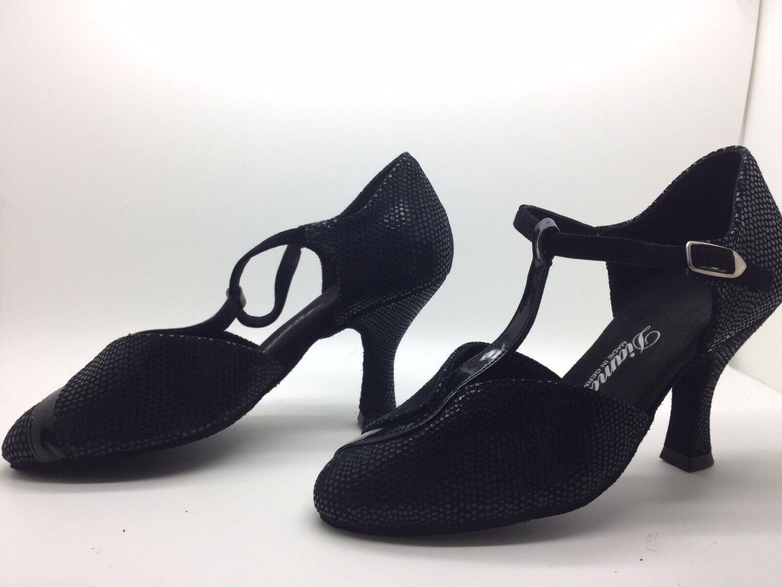 Shoe Dance Salon For Ladies: diamant Color: Black Size:3 4