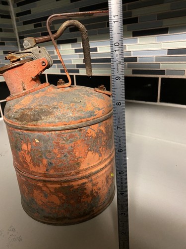 12 inch Tall Vintage Safety Gas Can - Picture 3 of 6