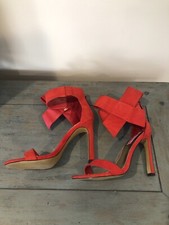 Betsey Johnson Frisky Red Bow Heels. Size 8.5