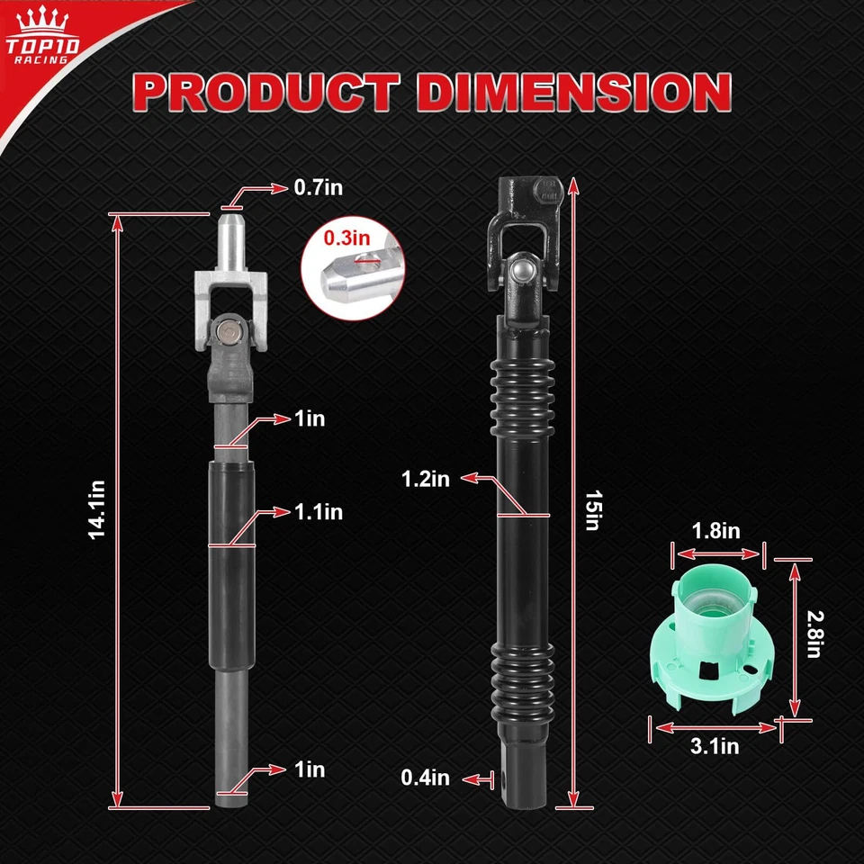 Верхняя и нижняя промежуточные рулевые колонки для Chevy Silverado GMC Sierra - Изображение 3 из 4