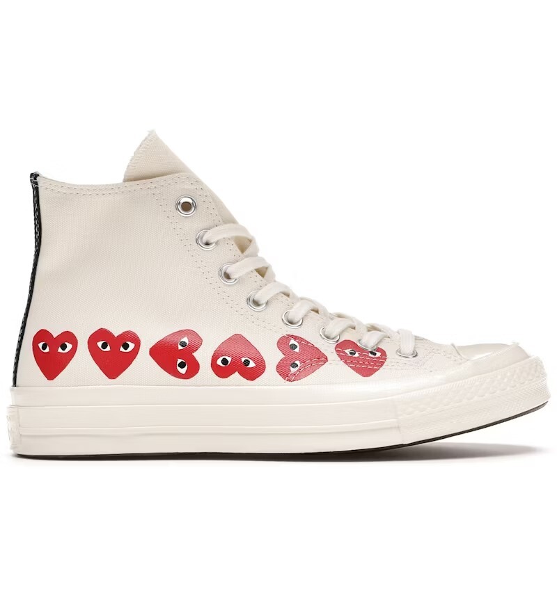 Converse CDG Play Chuck 70 High Top Multi Heart in Size 10