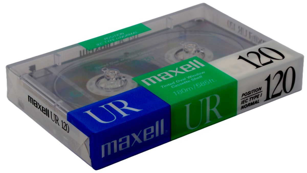 MAXELL UR 120 Minutes Ferric Type I Blank Audio Cassette Tape