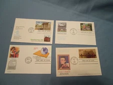 American First Day 1990 lot 4 cachet & stamps POSTCARDS