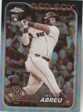 2024 TOPPS CHROME WILYER ABREU RED SOX ROOKIE #165 SEPIA REFRACTOR VARIATION SP