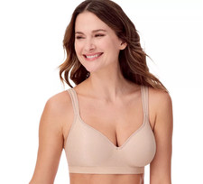 Bali Comfort Revolution Wireless Bra Beige Size 36B 2426