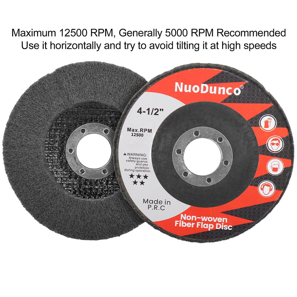 4-1 / 2 " Нейлоновое волокно Лепесток Полировальный диск 800 # Полировальная палочка для угловой шлифовальной машины - Изображение 3 из 4