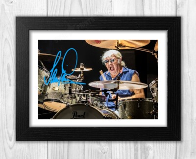 Iain Pace Deep Purple A4 signiert montiert Foto Poster Rahmenwahl