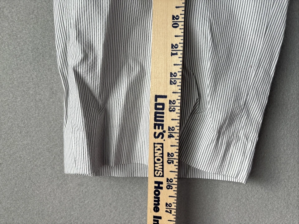 Pantalones Cortos Ann Taylor LOFT Mujer 8 Blanco Azul Rayas Marisa Bolsillos Bermudas 2833 Foto 2 de 4