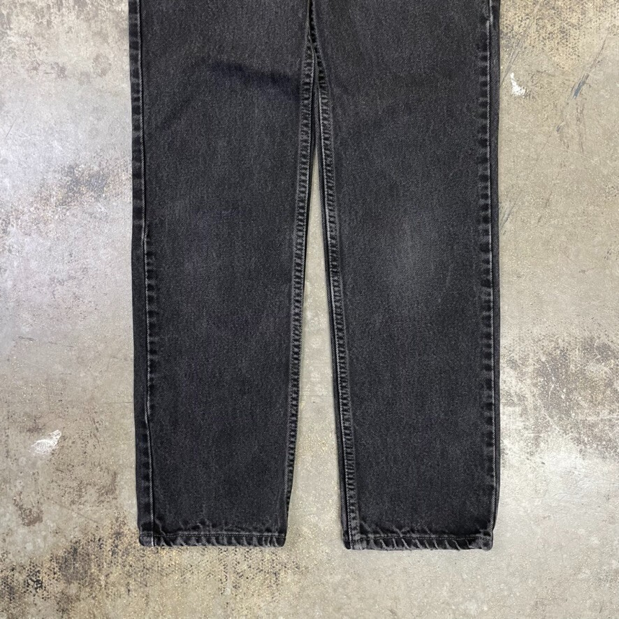 Levis Jeans Womens 512 90s Paper Tag Denim USA Vintage Trousers,Washed Black image 2