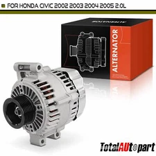 Alternator for Honda Civic 2002-2005 L4 2.0L 80 Amp 12 Volt CW 7-Groove Pulley